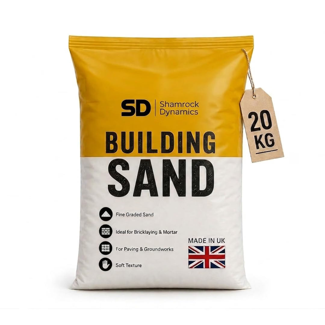 Shamrock Dynamics Yellow Building Sand – Fine Sand for Bricklaying, Mortar & Pointing
