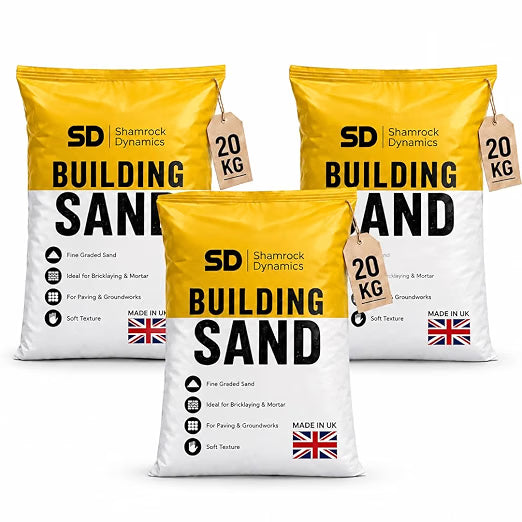 Shamrock Dynamics Yellow Building Sand – Fine Sand for Bricklaying, Mortar & Pointing