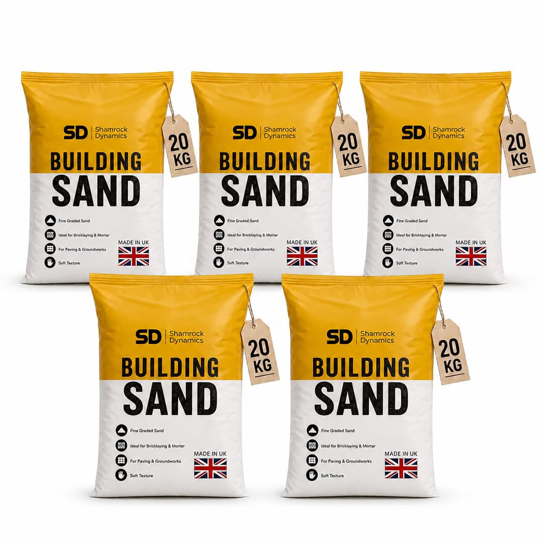 Shamrock Dynamics Yellow Building Sand – Fine Sand for Bricklaying, Mortar & Pointing