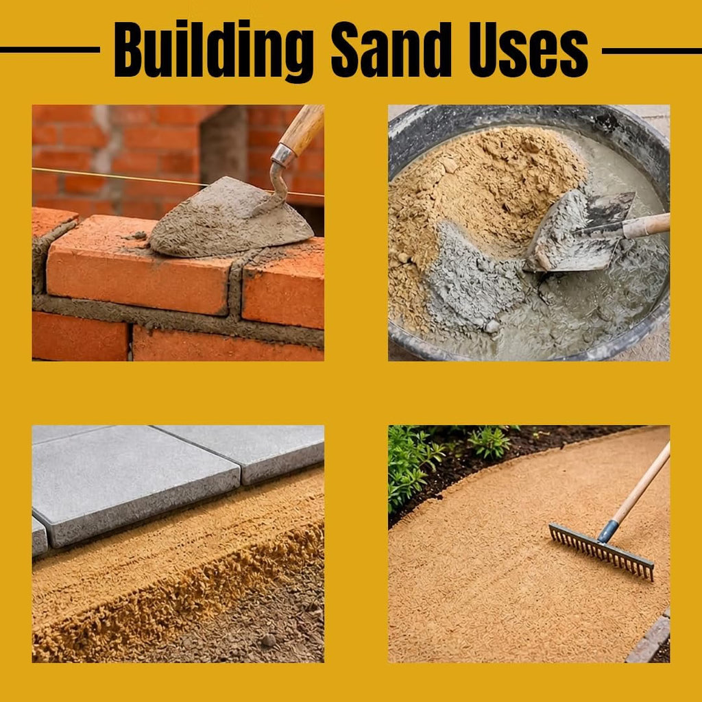 Shamrock Dynamics Yellow Building Sand – Fine Sand for Bricklaying, Mortar & Pointing
