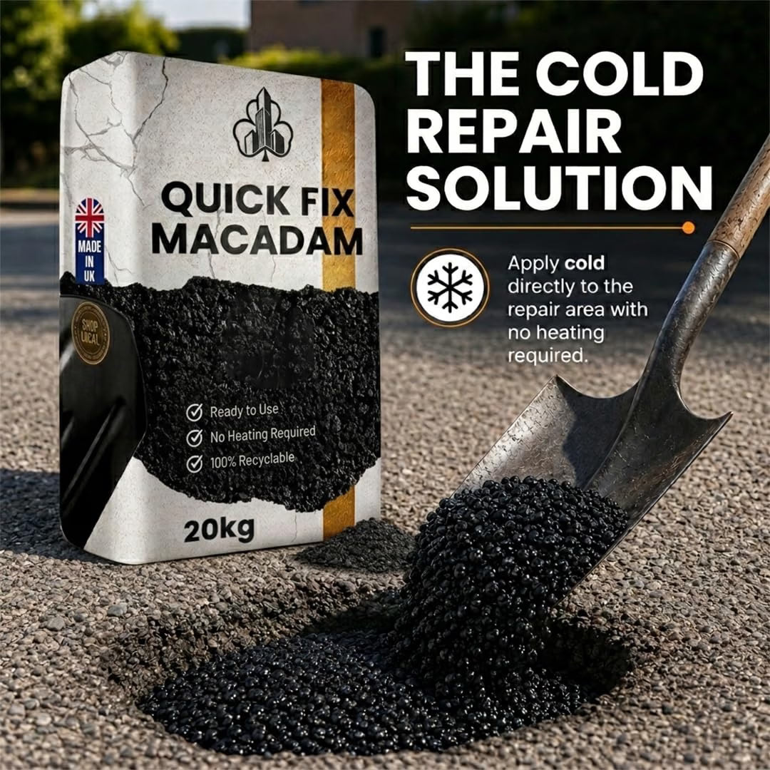 Shamrock Dynamics Cold Lay Tarmacadam – Ready-to-Use Pothole & Driveway Repair