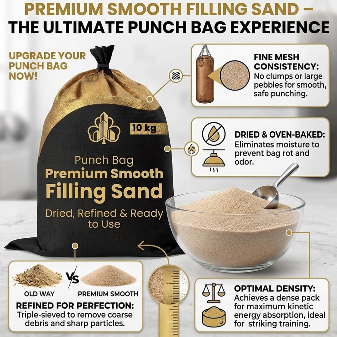 Shamrock Dynamics Punch Bag Filling Sand – Fine Screened Sand for Boxing & MMA Bags (1–20 kg)