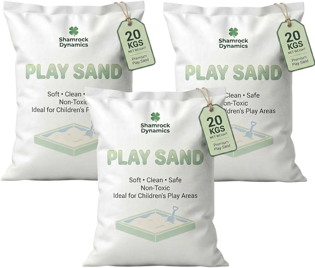 Shamrock Dynamics Natural Play Sand – Sandpit Sand for Children’s Outdoor Play Areas