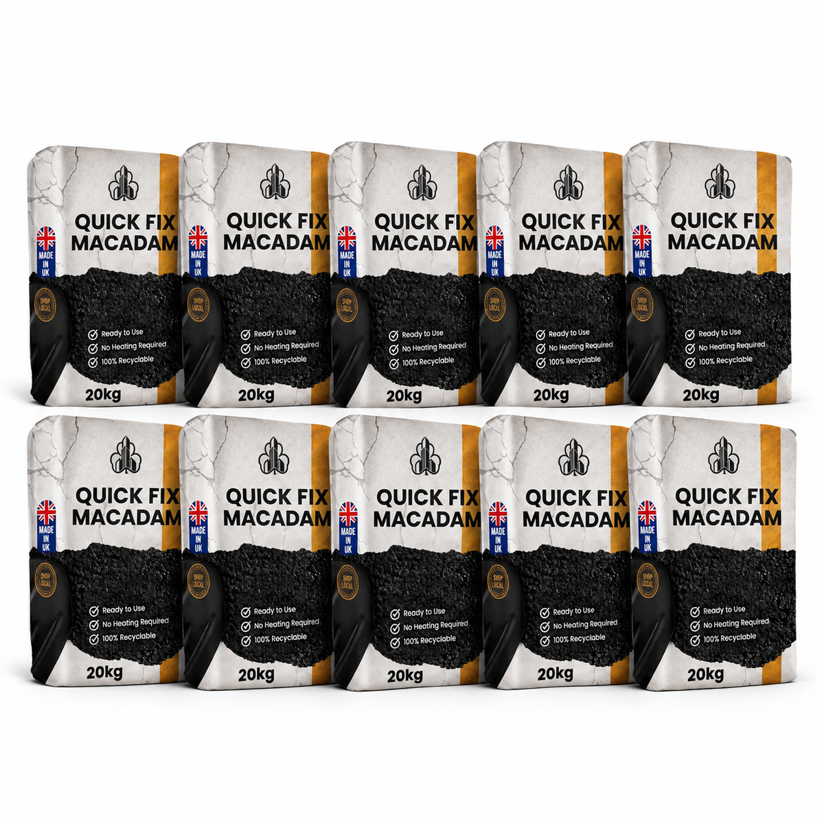 Shamrock Dynamics Cold Lay Tarmacadam – Ready-to-Use Pothole & Driveway Repair