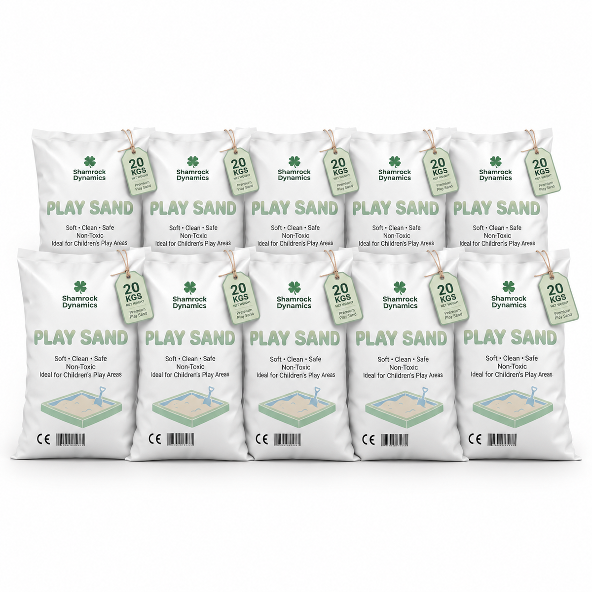 Shamrock Dynamics Natural Play Sand – Sandpit Sand for Children’s Outdoor Play Areas